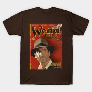 NDIANA JONES AND THE QUEST OF R’YLEH call of cthulhu lovecrafft necromicon weird tales T-Shirt